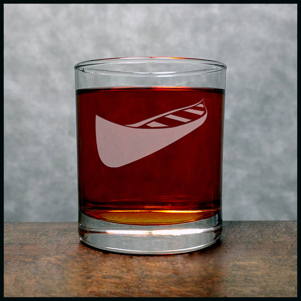 Canoe Whisky Glass - Copyright Hues in Glass