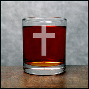Cross Personalized Whisky Glass - Copyright Hues in Glass