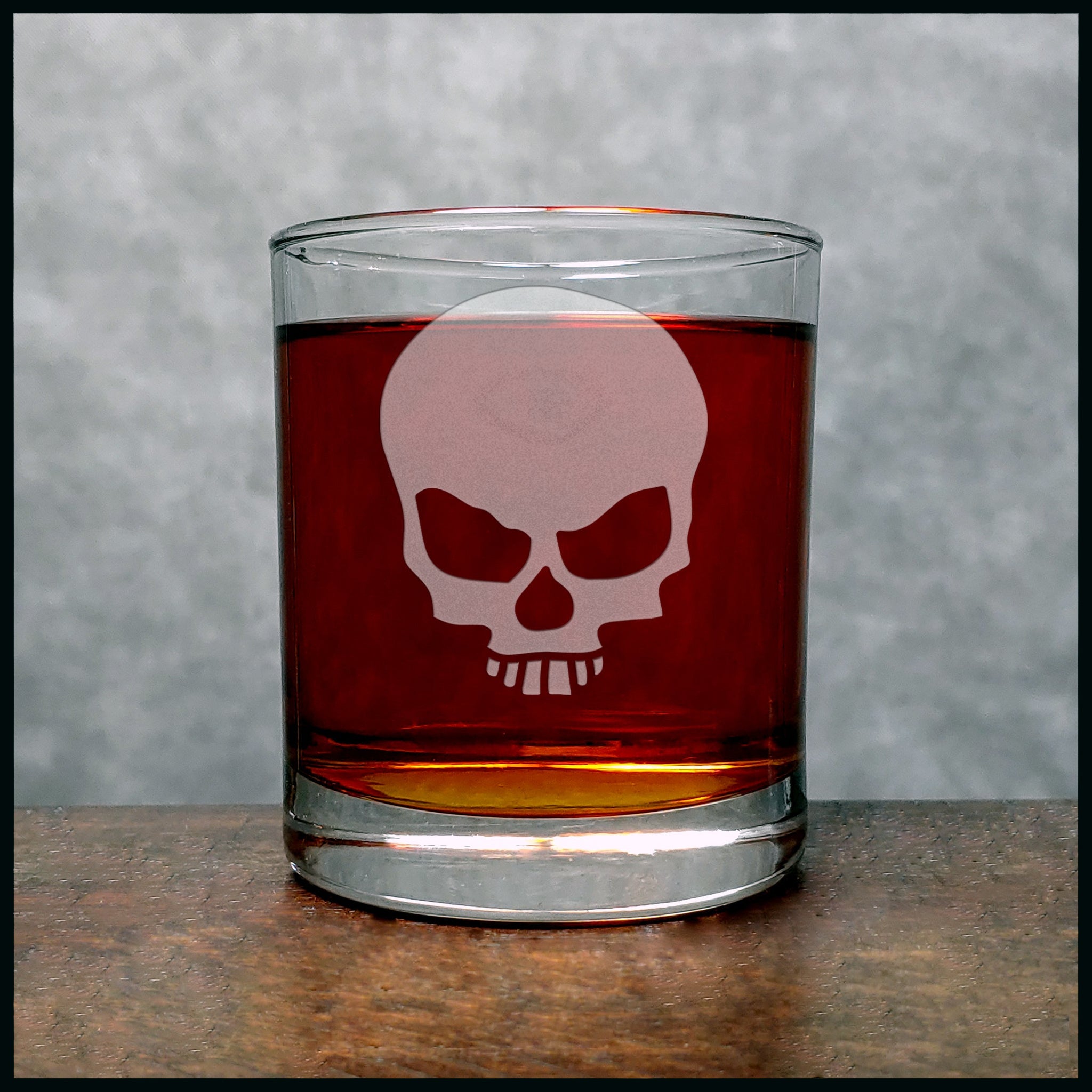 Skull Whisky Glass - Copyright Hues in Glass