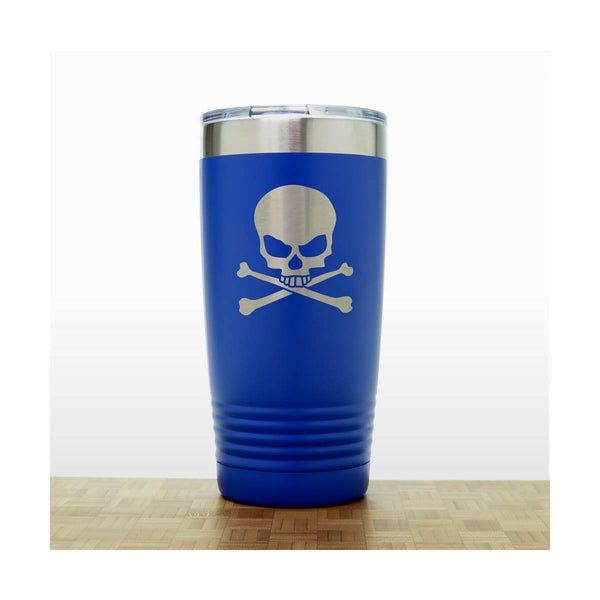 Skull and Crossbones  Engraved Insulated 20oz Travel Tumbler