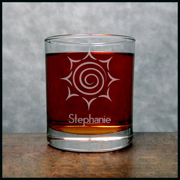Sun Personalized Whisky Glass - Copyright Hues in Glass