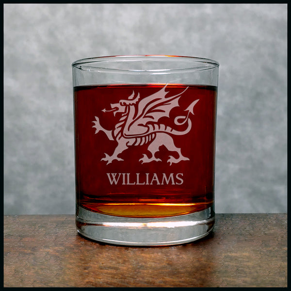 Welsh Dragon Personalized Whisky Glass - Copyright Hues in Glass
