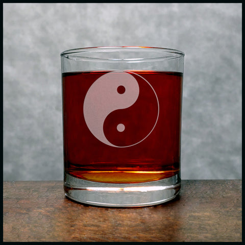 Yin Yang Whisky Glass - Copyright Hues in Glass