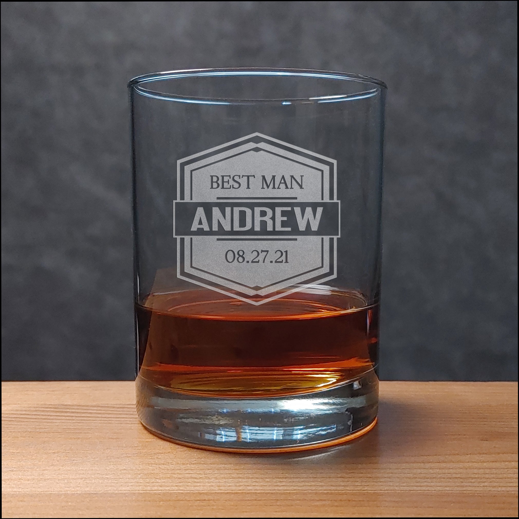 Monogram 13 Whisky Glass - Copyright Hues in Glass