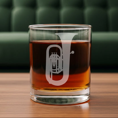 Tuba Whisky Glass - Copyright Hues in Glass
