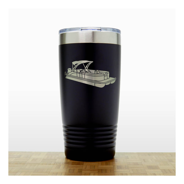 Black - Pontoon 20 oz Insulated Tumbler - Copyright Hues in Glass