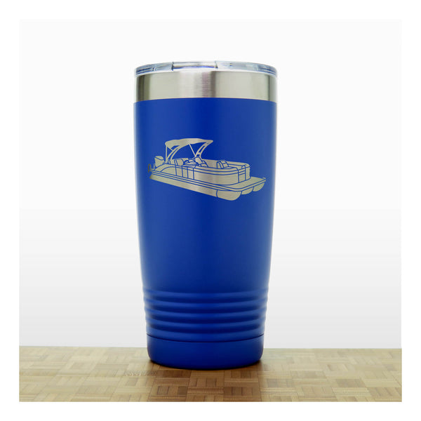 Blue - Pontoon 20 oz Insulated Tumbler - Copyright Hues in Glass