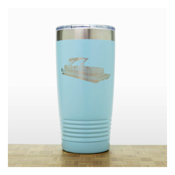 Teal - Pontoon 20 oz Insulated Tumbler - Copyright Hues in Glass