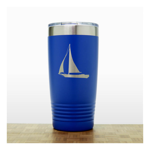 Blue - Sailing_Yacht 20 oz Insulated Tumbler - Copyright Hues in Glass
