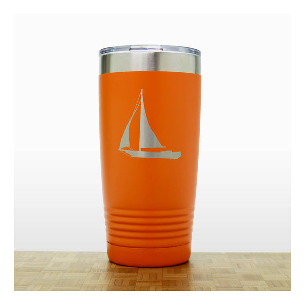 Orange - Sailing_Yacht 20 oz Insulated Tumbler - Copyright Hues in Glass