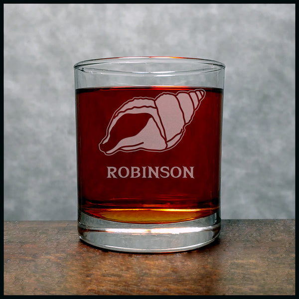 Shell Personalized Whisky Glass - Copyright Hues in Glass