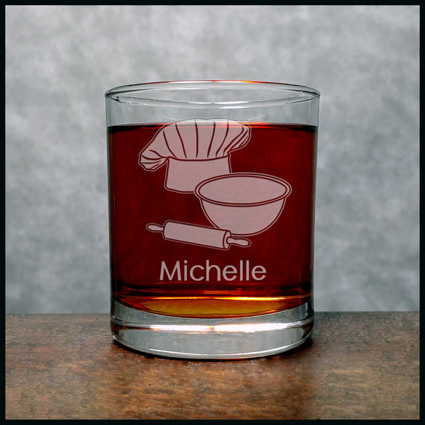 Baker Personalized Whisky Glass - Copyright Hues in Glass