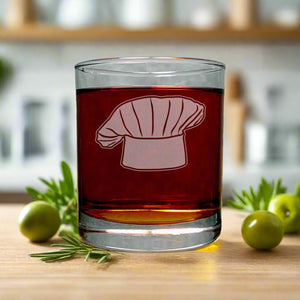 Baker's Hat Whisky Glass - Design 2 - Copyright Hues in Glass