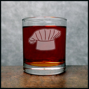 Baker's Hat Whisky Glass - Design 2 - Copyright Hues in Glass