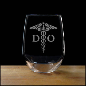 DO Caduceus Stemless Wine Glass - Copyright Hues in Glass