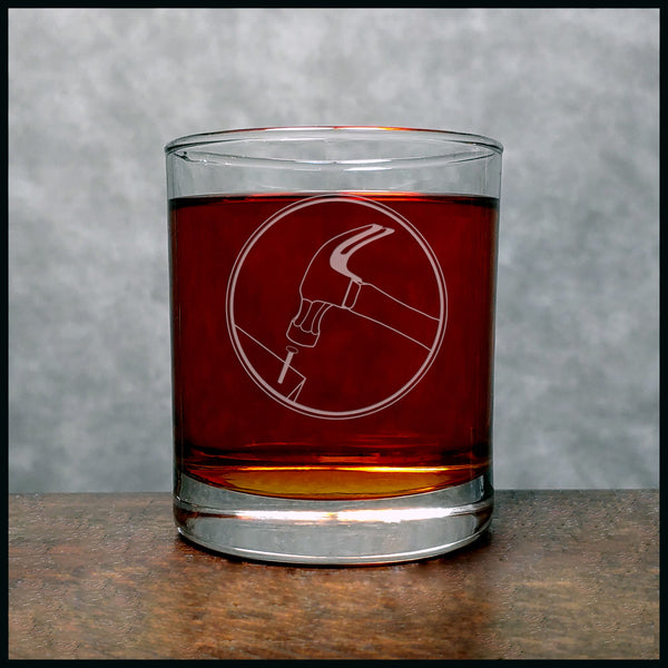 Carpenter Whisky Glass - Copyright Hues in Glass