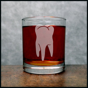 Tooth Whisky Glass - Copyright Hues in Glass
