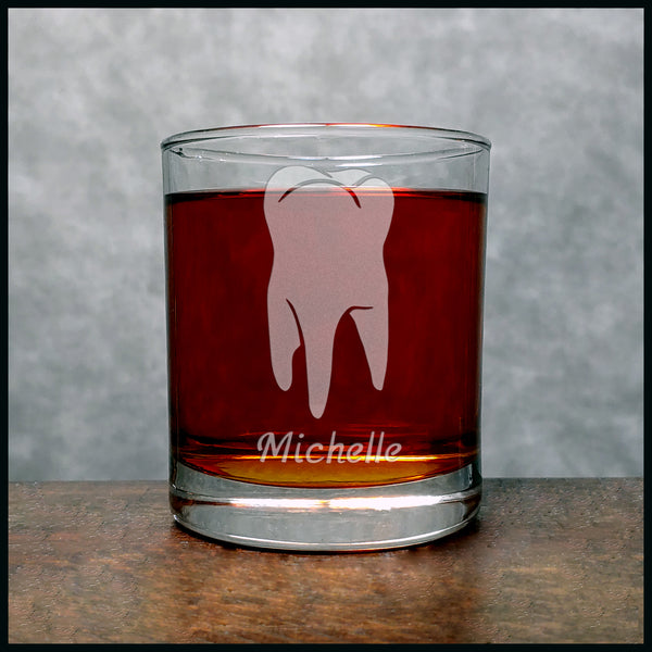 Tooth Personalized Whisky Glass - Copyright Hues in Glass