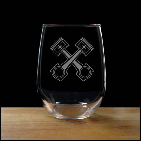 Mechanic Stemless Wine Glass - Copyright Hues in Glass