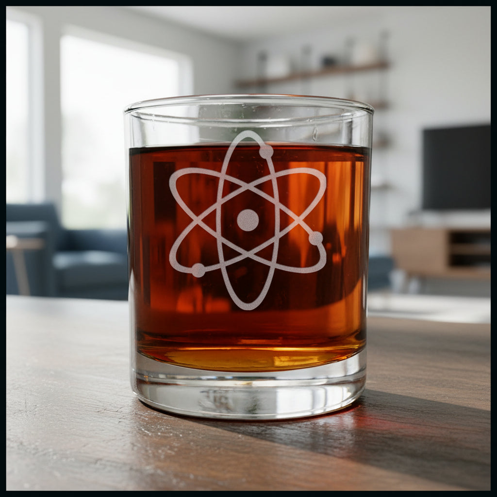 Atomic Whisky Glass - Copyright Hues in Glass