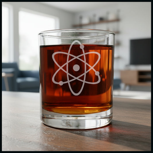 Atomic Whisky Glass - Copyright Hues in Glass