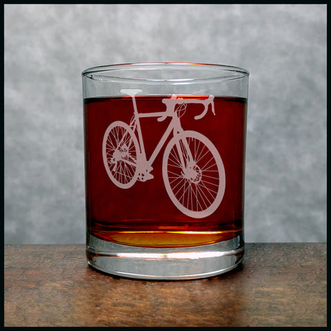 Road Bike Whisky Glass - Copyright Hues in Glass