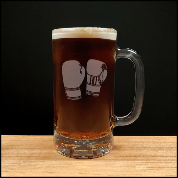  Boxing Gloves Beer Mug - Copyright Hues in Glass