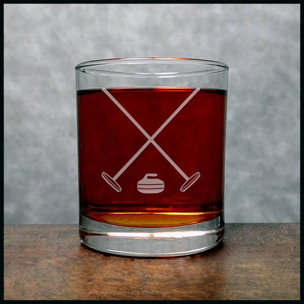 Curling Whisky Glass - Copyright Hues in Glass