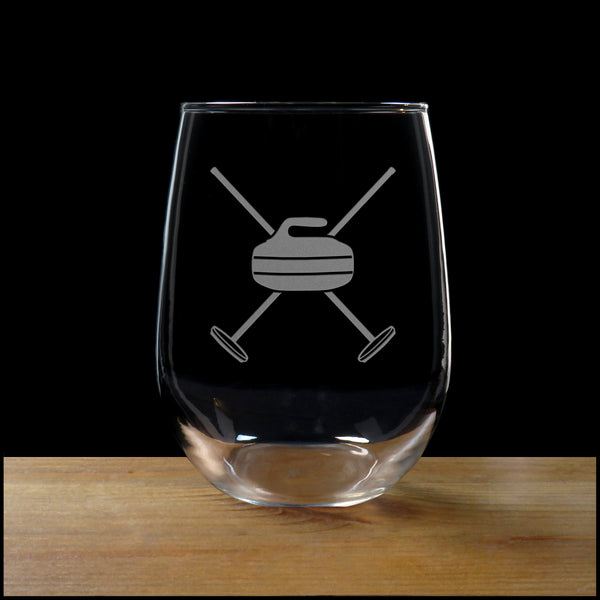  Curling Stemless Wine Glass - Copyright Hues in Glass