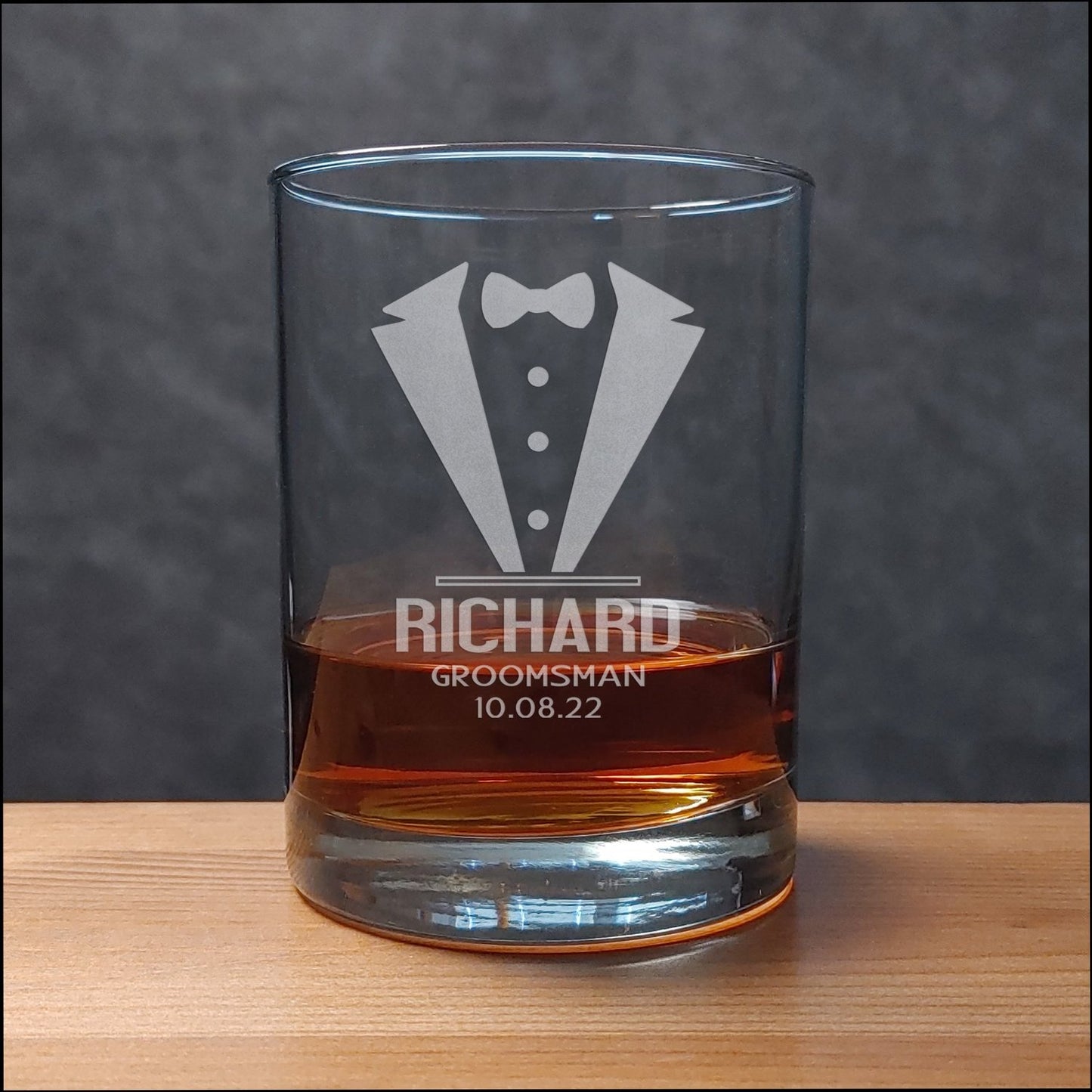 Tuxedo Whisky Glass - Copyright Hues in Glass