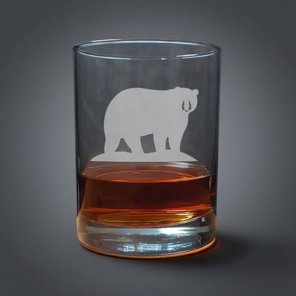 Bear 13 oz Whisky Glass - Copyright Hues in Glass