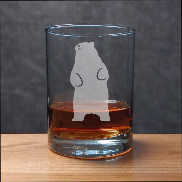 Standing Bear 13oz Whisky Glass - Copyright Hues in Glass