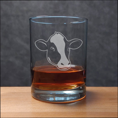 Cow Face 13 oz Whisky Glass - Copyright Hues in Glass