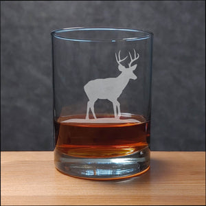 Deer Stag 13oz Whisky Glass - Copyright Hues in Glass