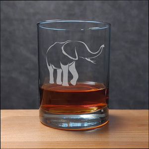 Elephant 13 oz Whisky Glass - Design 4 - Copyright Hues in Glass