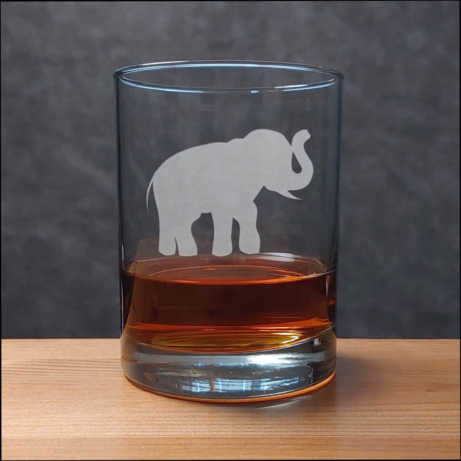 Baby Elephant 13 oz Whisky Glass - Copyright Hues in Glass