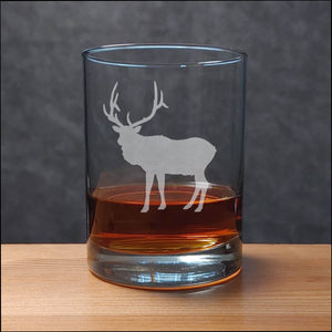 Elk 13 oz Whiskey Glass - Copyright Hues in Glass
