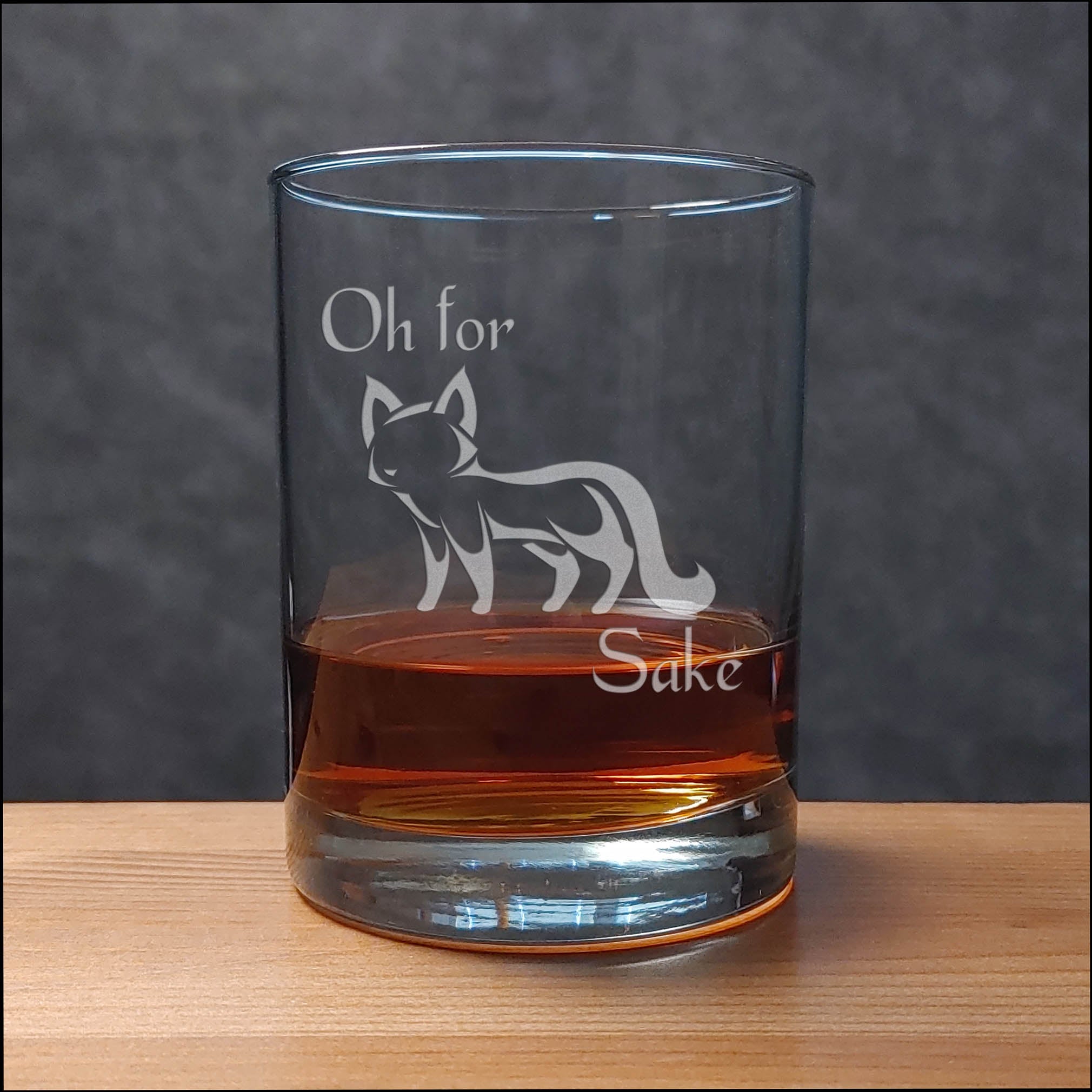 Oh for Fox Sake 13oz Whiskey Glass - Copyright Hues in Glass