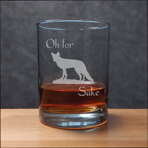 Oh for Fox Sake 13 oz Whiskey Glass - Copyright Hues in Glass