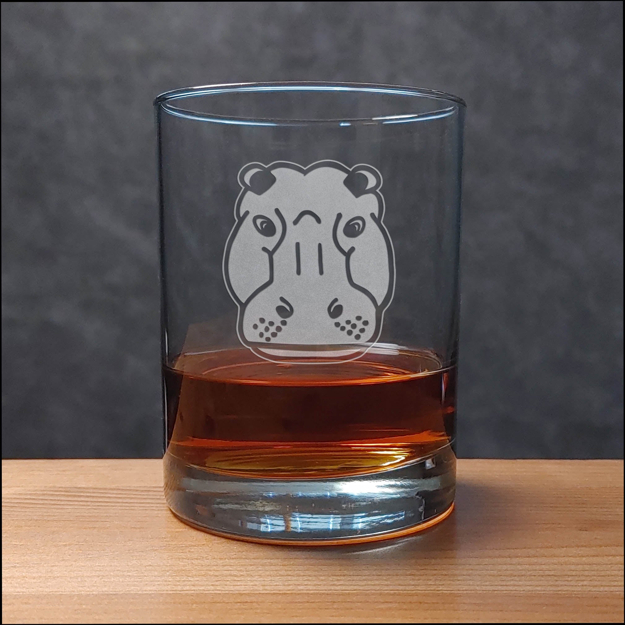 Hippo Head 13oz Whiskey Glass - Copyright Hues in Glass