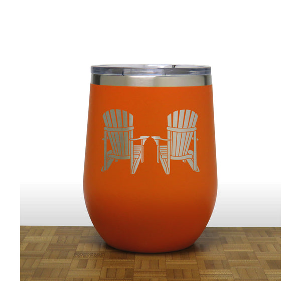 Adirondack Orange 12 oz Insulated Wine Tumbler - Copyright Hues in Glass