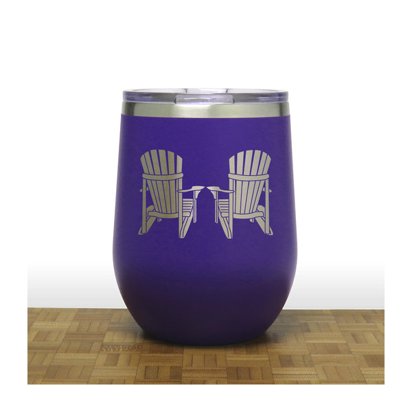 Adirondack Purple 12 oz Insulated Wine Tumbler - Copyright Hues in Glass