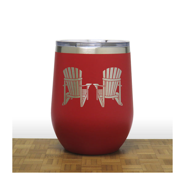 Adirondack Red 12 oz Insulated Wine Tumbler - Copyright Hues in Glass